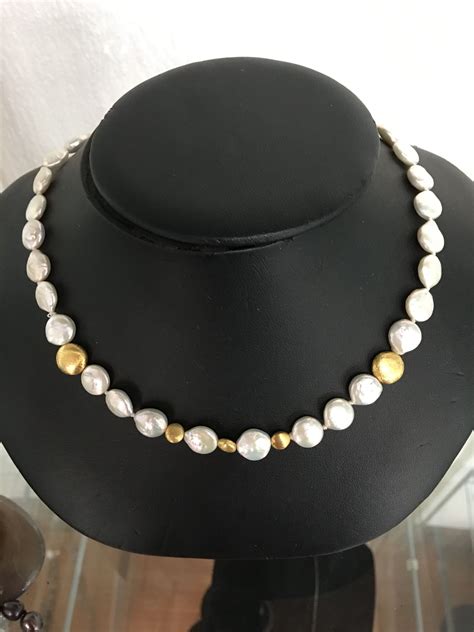 Pearls and Coins Necklace (40018) 